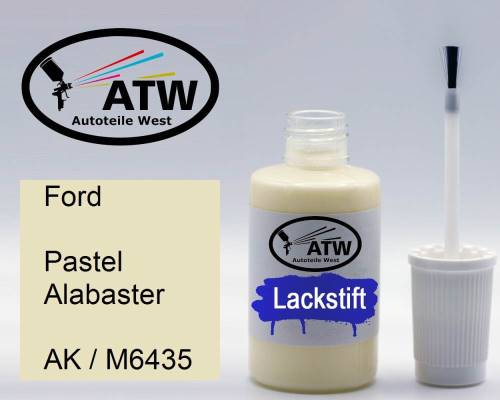 Ford, Pastel Alabaster, AK / M6435: 20ml Lackstift, von ATW Autoteile West.